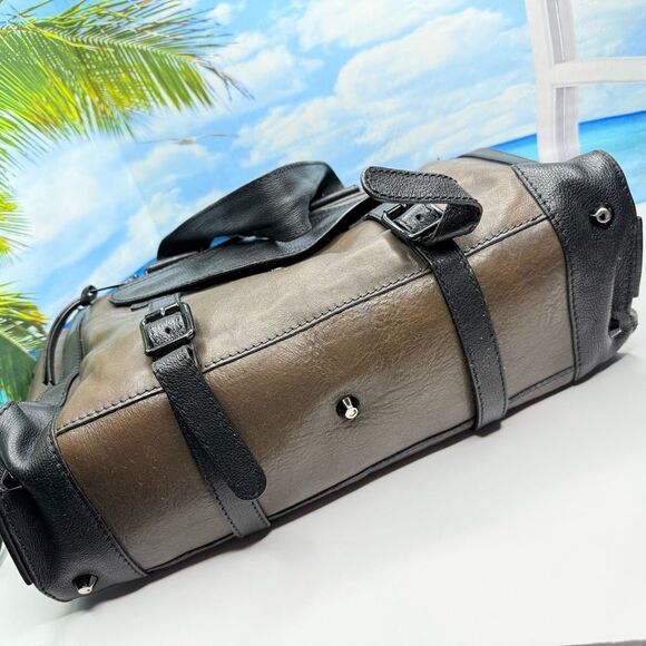 Chloé Tracy Two-Tone Leather Tote Satchel Black & Brown Top Handle Certification - Picture 7 of 14